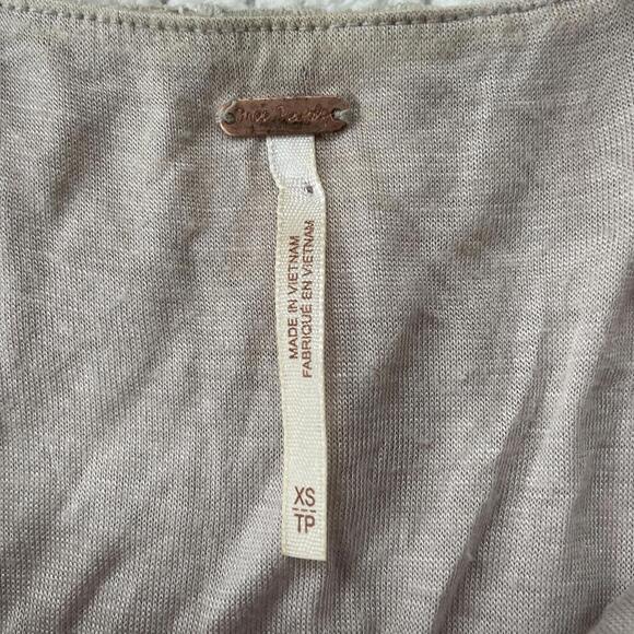 Free People Women’s Tan Dress with Black Accents - Size XS - Picture 4 of 5